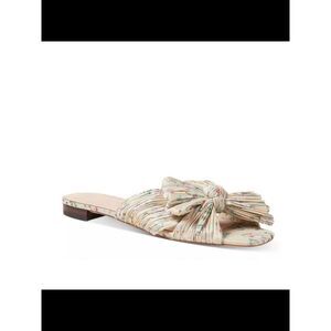 LOEFFLER RANDALL Womens Beige Daphne Toe Block Heel Slip On Slide Sandals 5 B